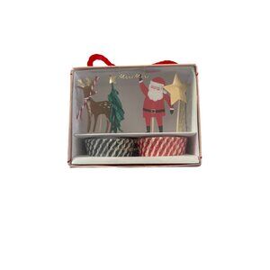 Meri Meri Santa Reindeer Cupcake Liners Toppers Christmas